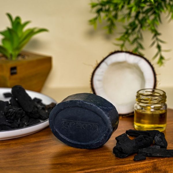 Grama Charcoal Handcrafted Soap - Image 2