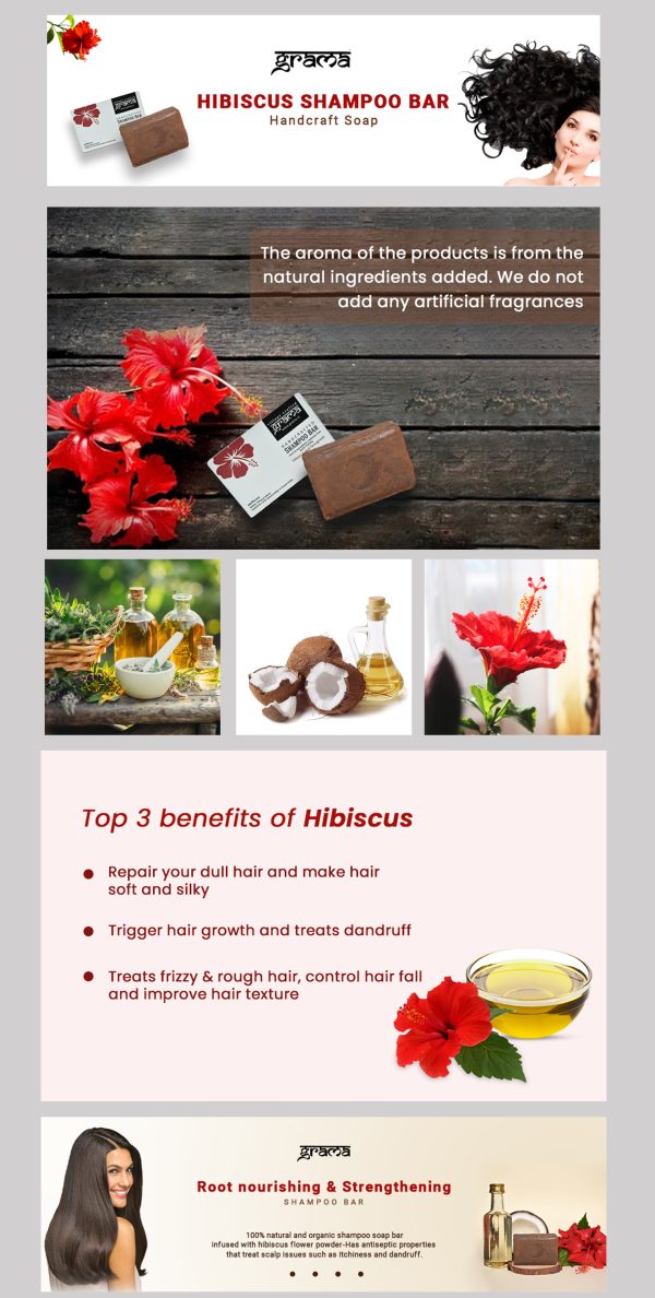 Grama Shampoo Bar, Hibiscus And Fenugreek - Image 3