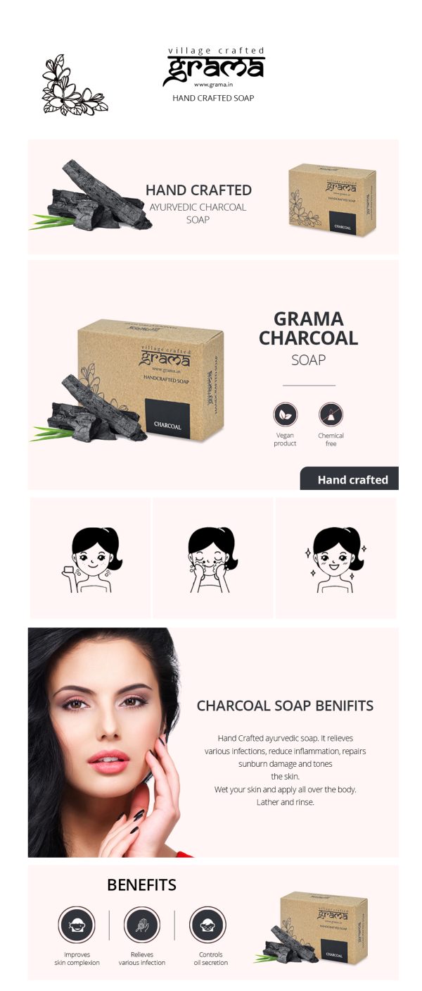 Grama Charcoal Handcrafted Soap - Image 5