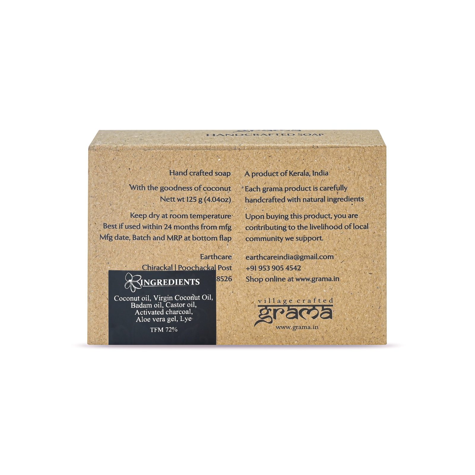 Grama Charcoal Handcrafted Soap thumbnail 3