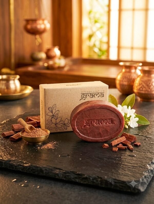 Grama Red Sandal Handcrafted Soap