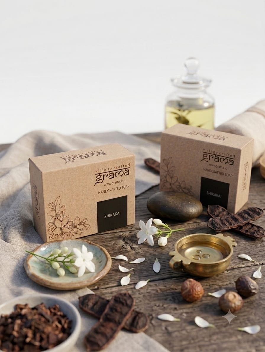 Grama Shikakai Handcrafted Soap - Image 2