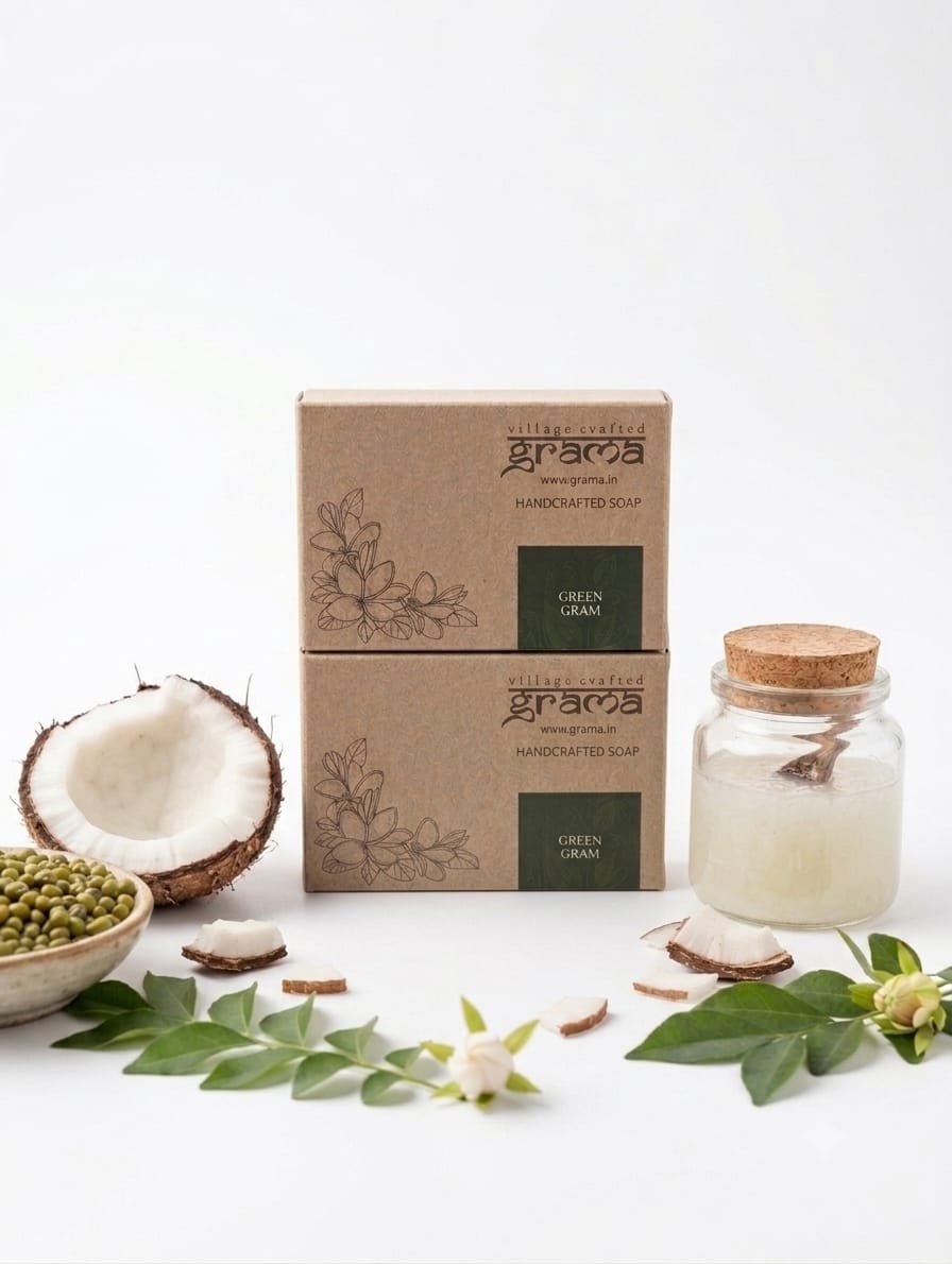 Grama Green Gram Handcrafted soap - Image 2